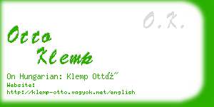 otto klemp business card